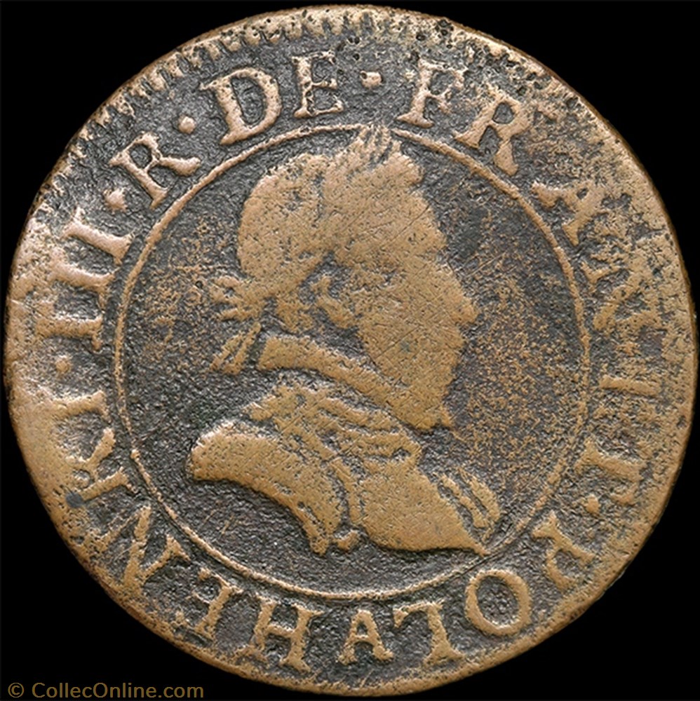CGKL 84 - Henri III - Double tournois 1582 A Paris 2 monnaie france royale cgkl 84 henri iii double tournois 1582 a paris