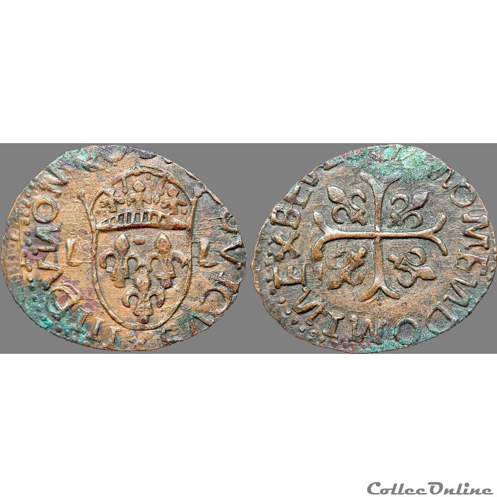 Louis XIII - Faux douzain huguenot 3 monnaie france royale louis xiii faux douzain huguenot