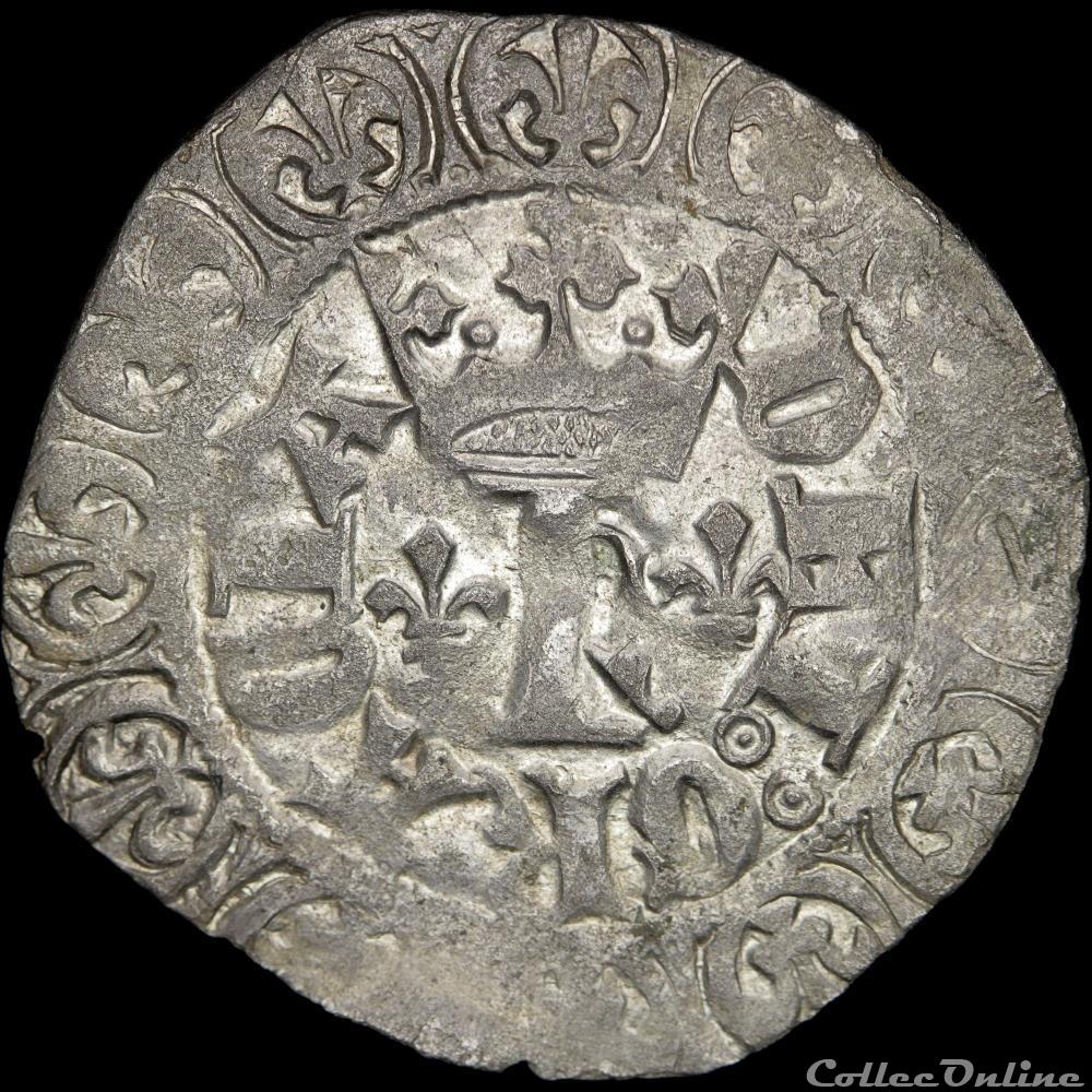 Charles V - Blanc au K monnaie france royale charles v blanc au k