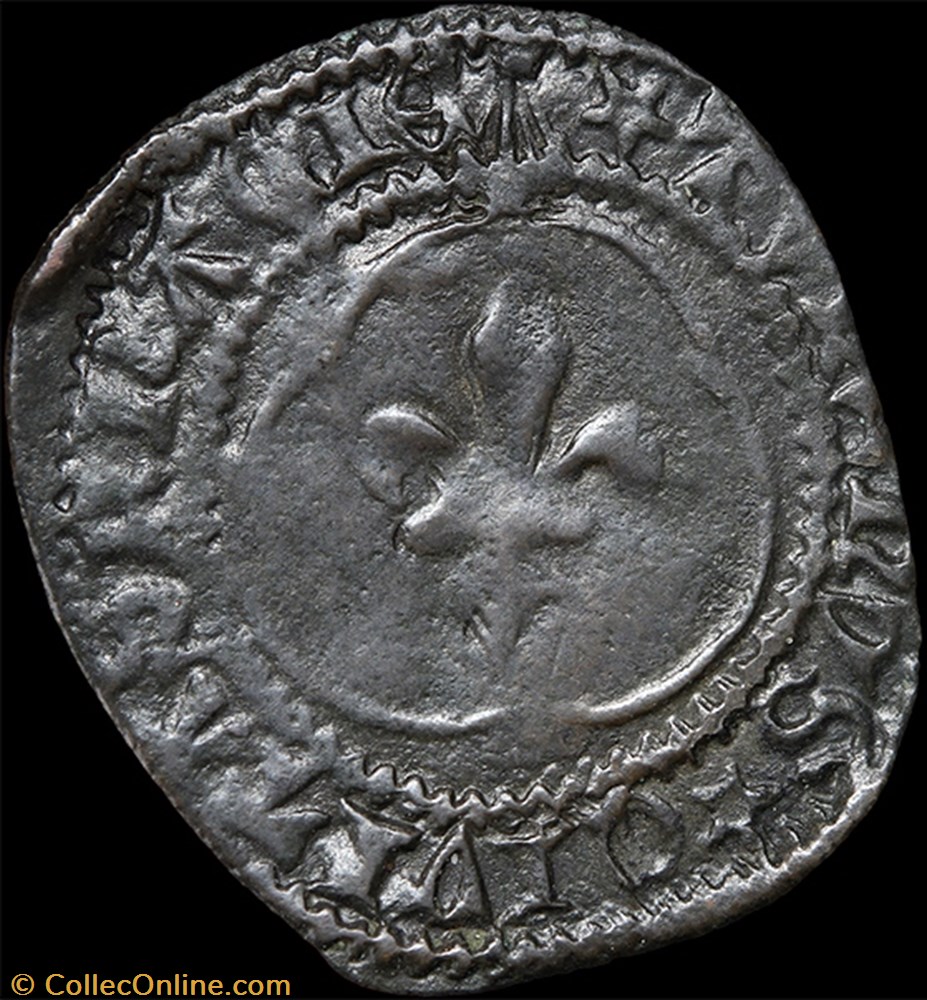 monnaie france royale charles vii 1422 1461 obole tournois bordeaux