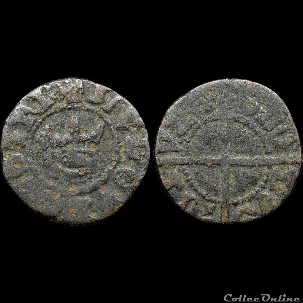 Louis XI (1461-1483) - Obole tournois 3 monnaie france a royale louis xi 1461 1483 obole tournois