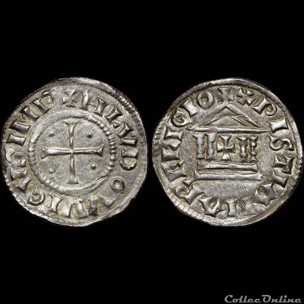 monnaie france carolingienne louis ier le pieux 814 840 denier au temple venise