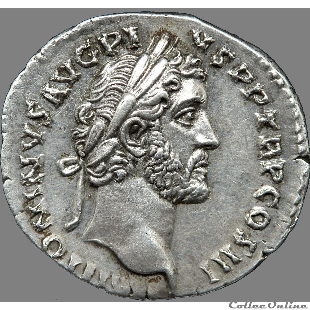 Antonin le Pieux (138-161) - Denier - CLEMENTIA AVG monnaie antique romaine antonin le pieux 138 161 denier clementia avg