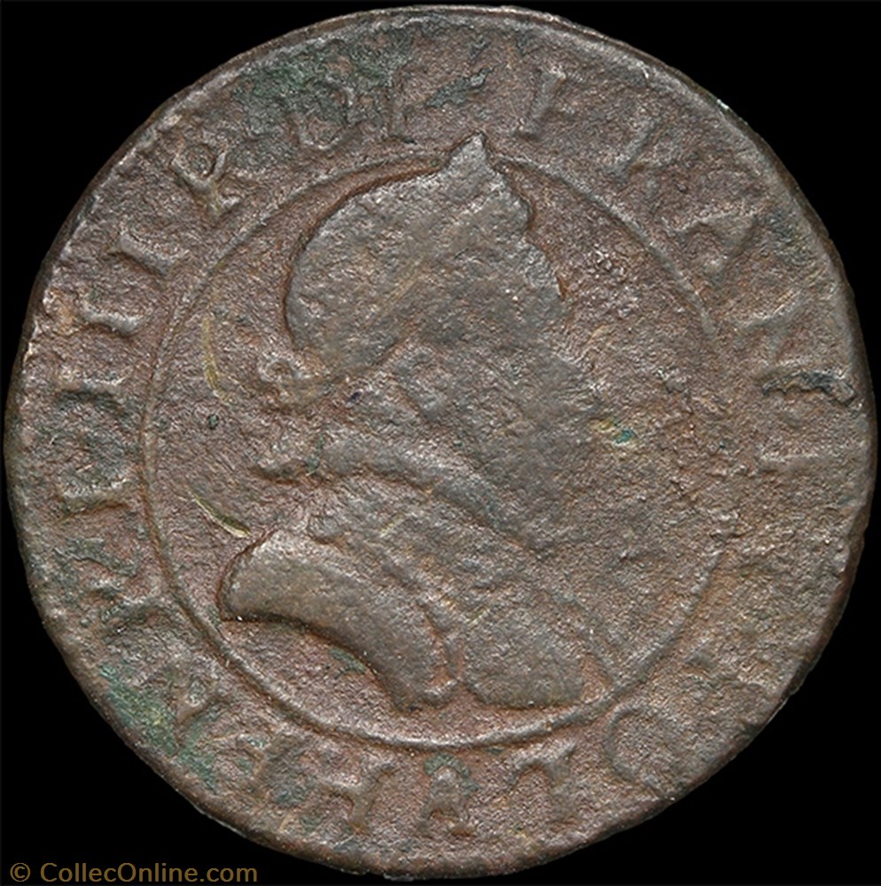 CGKL 84.A - Henri III - Double tournois non daté A Paris 2 monnaie france royale cgkl 84 a henri iii double tournois non date a paris