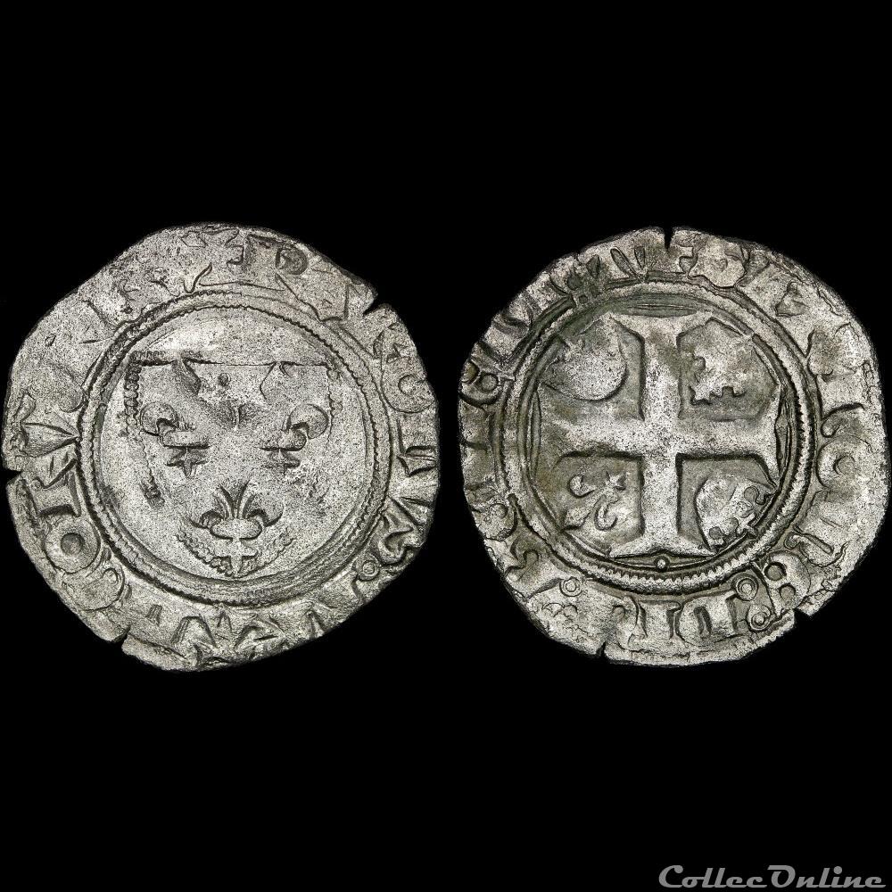 Charles VI (1380-1422) - Blanc - Saint-Quentin 3 monnaie france royale charles vi 1380 1422 blanc saint quentin