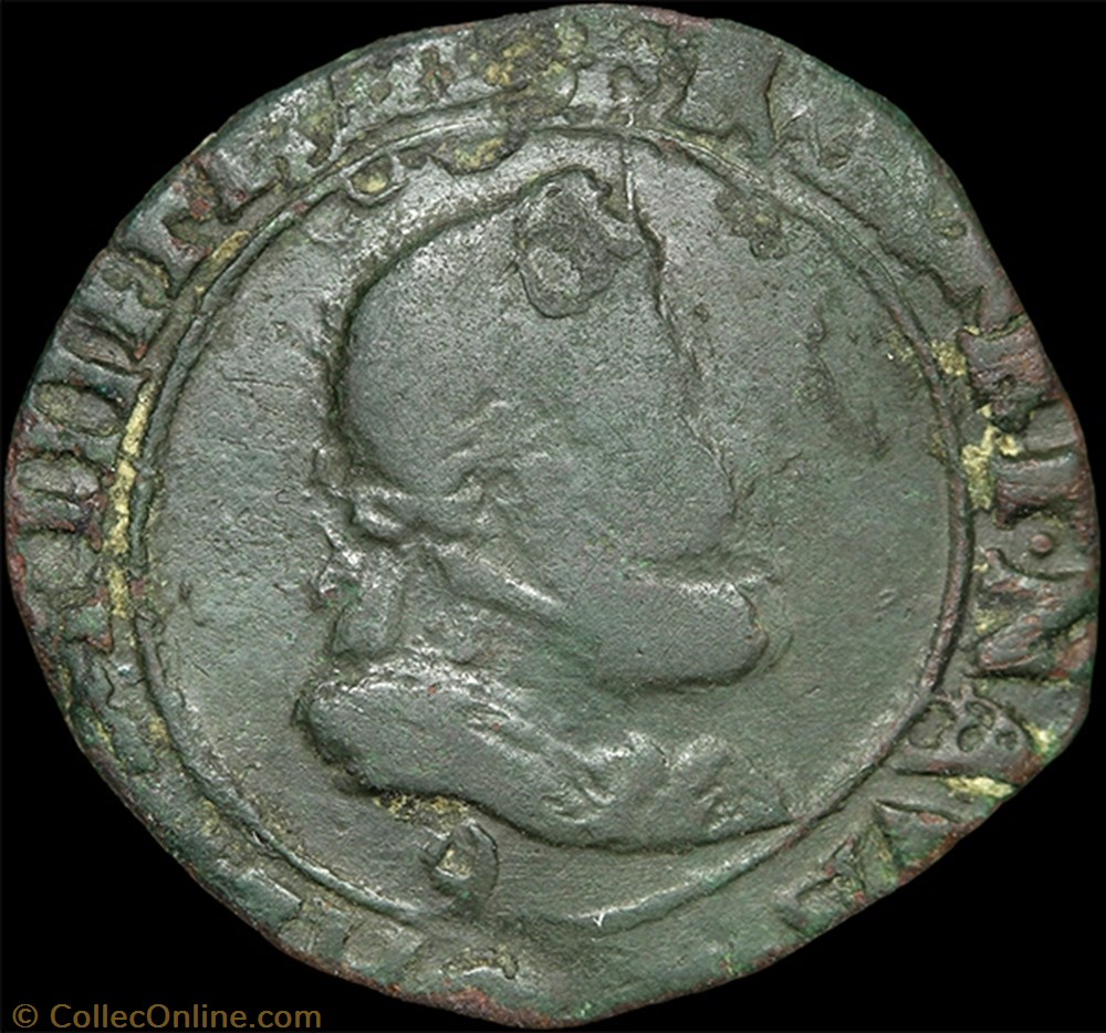 monnaie france a royale cgkl 226 henri iv double tournois 1593 9 rennes