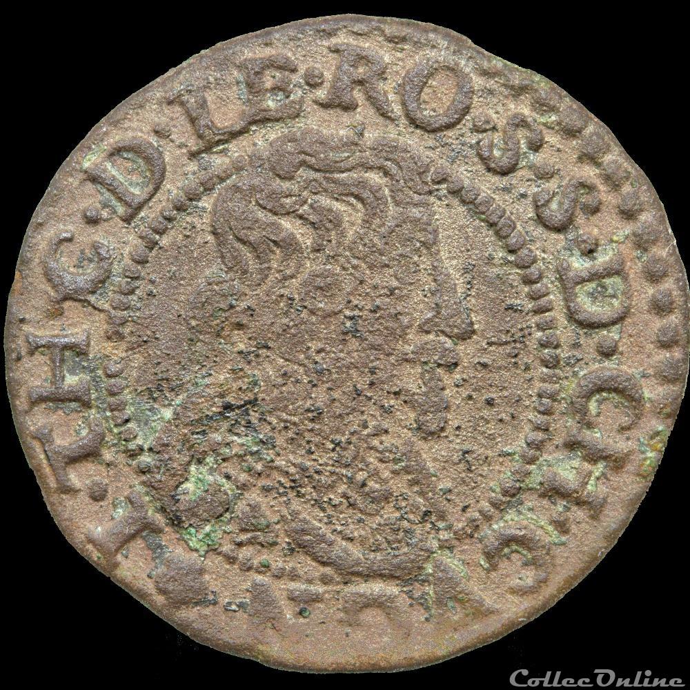 CGKL 676 - Cugnon - Jean-Théodore - 1633 - légende a1 monnaie france feodale cgkl 676 cugnon jean theodore 1633 legende a1