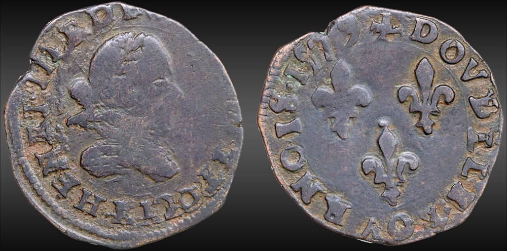 monnaies france royales cgkl 26 henri iii double tournois 1579 k bordeaux