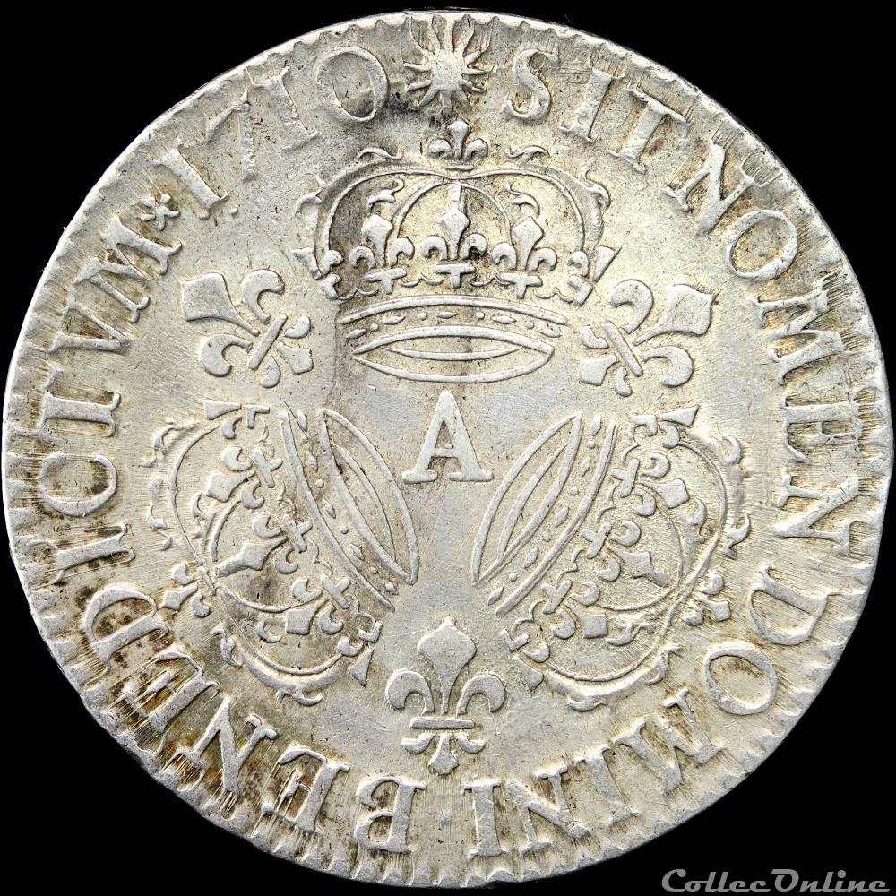 Louis XIV - Demi écu - 1710 A Paris 2 monnaie france royale louis xiv demi ecu 1710 a paris