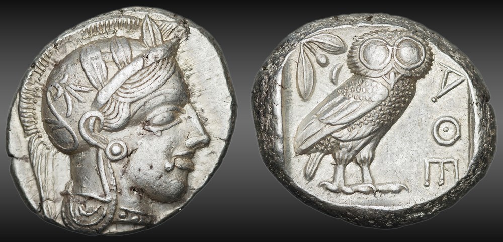 Attique - Tétradrachme d'Athènes monnaies antiques grecques attique tetradrachme athenes