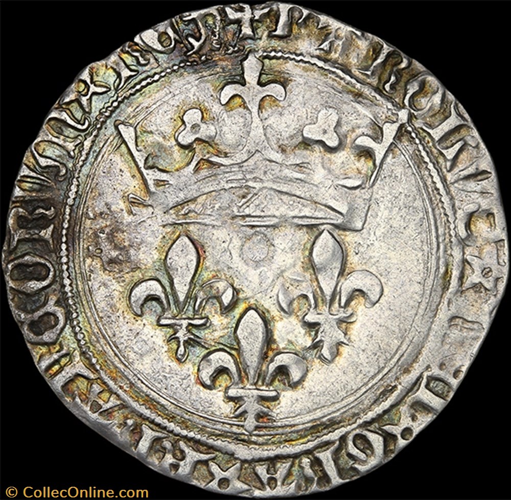 Charles VII (1422-1461) - Gros "de Roi" - Montpellier 2 monnaie france royale charles vii 1422 1461 gros de roi montpellier