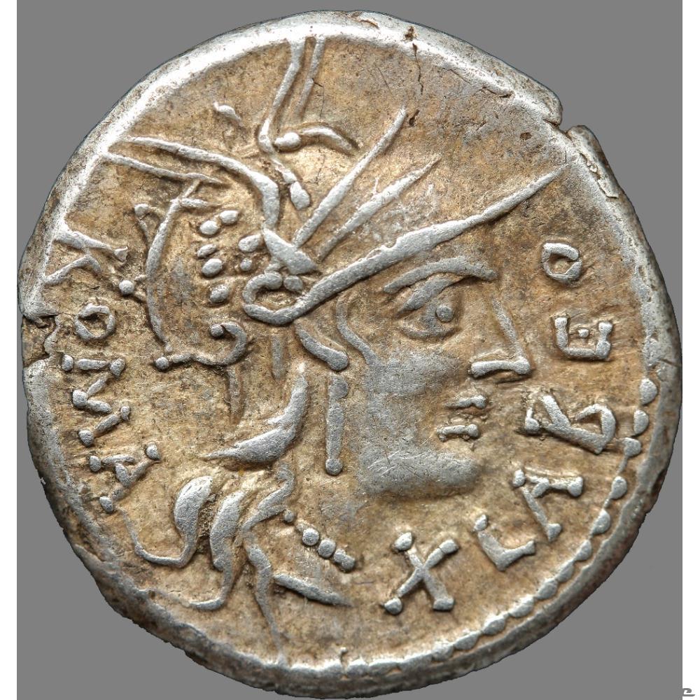 Gens Fabia - Denier - Fabius Labeo (c.144 av. J.C) monnaie antique romaine gens fabia denier fabius labeo c 144 av j c