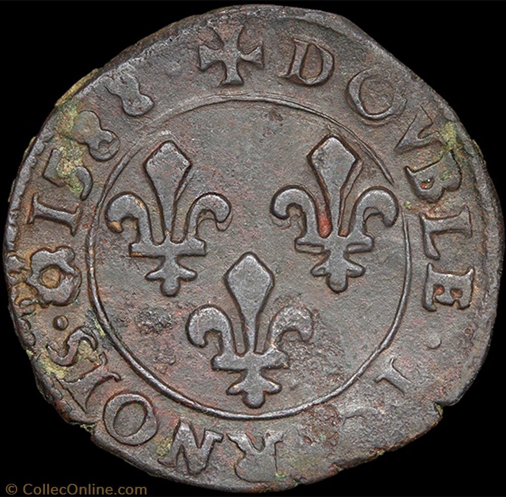 monnaie france a royale cgkl 112 d henri iii double tournois 1588 b rouen