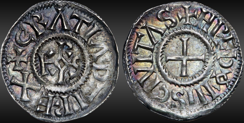 Charles II le Chauve (843-877) - Denier - Rennes monnaies europe medievale france carolingiennes charles ii le chauve 843 877 denier rennes