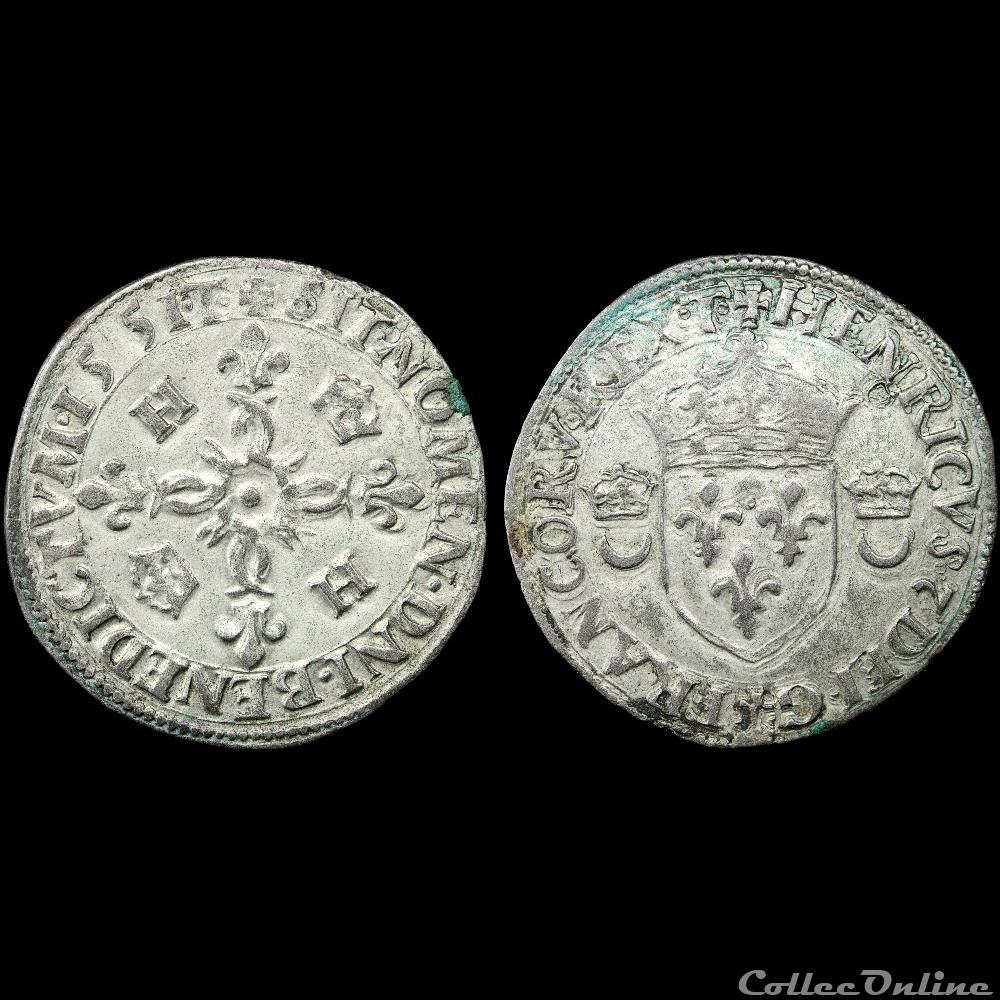 Henri II (1547-1559) - Douzain - 1551 Montélimar 3 monnaie france royale henri ii 1547 1559 douzain 1551 montelimar