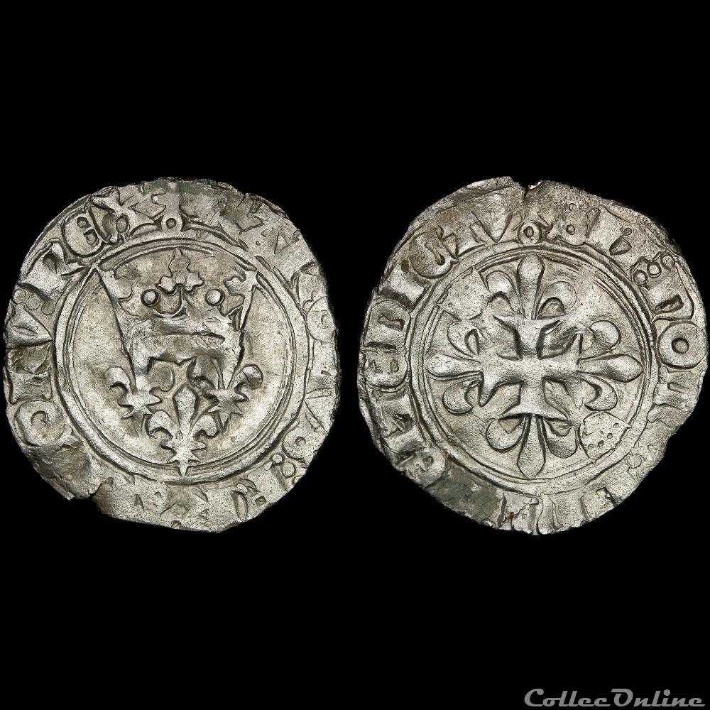 Charles VI (1380-1422) - Florette - Paris 3 monnaie france royale charles vi 1380 1422 florette paris