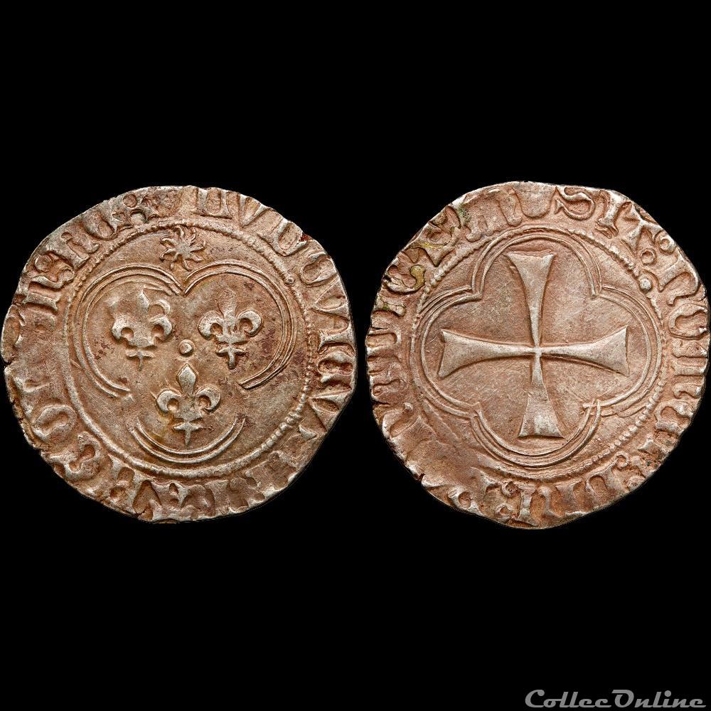 Louis XI (1461-1483) - Blanc au soleil - Montpellier 3 monnaie france royale louis xi 1461 1483 blanc au soleil montpellier