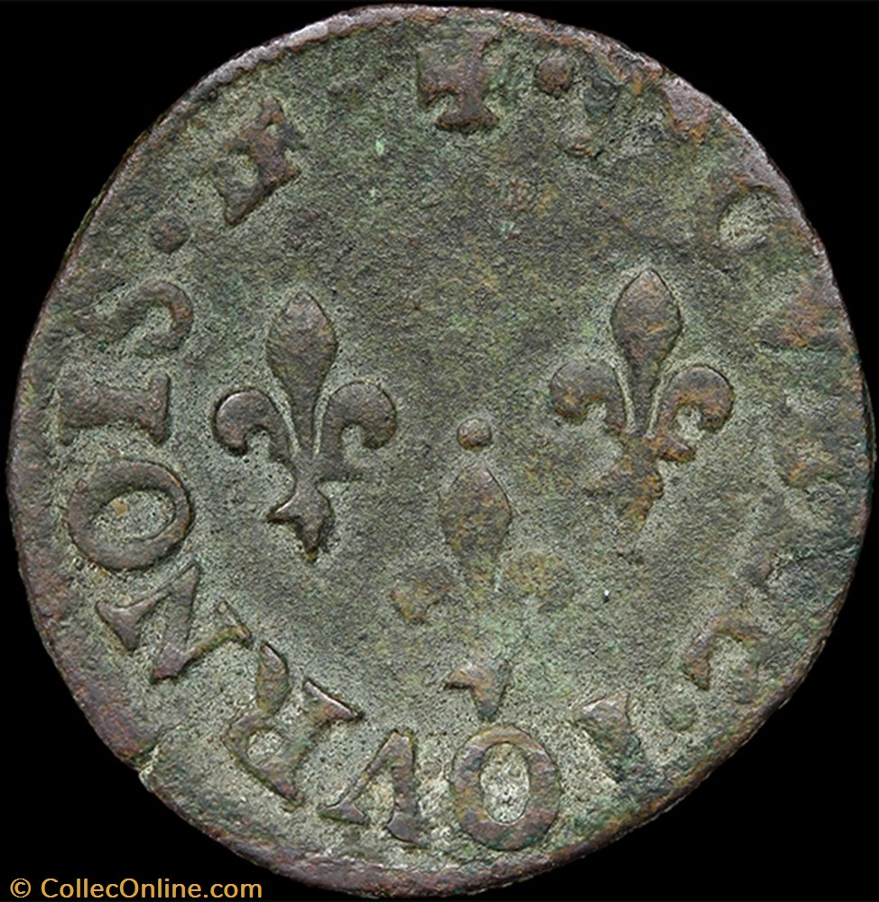 monnaie france royale cgkl 134 henri iii double tournois non date s troyes