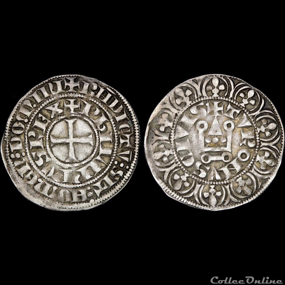 Philippe IV (1285-1314) - Maille 3 monnaie france royale philippe iv 1285 1314 maille