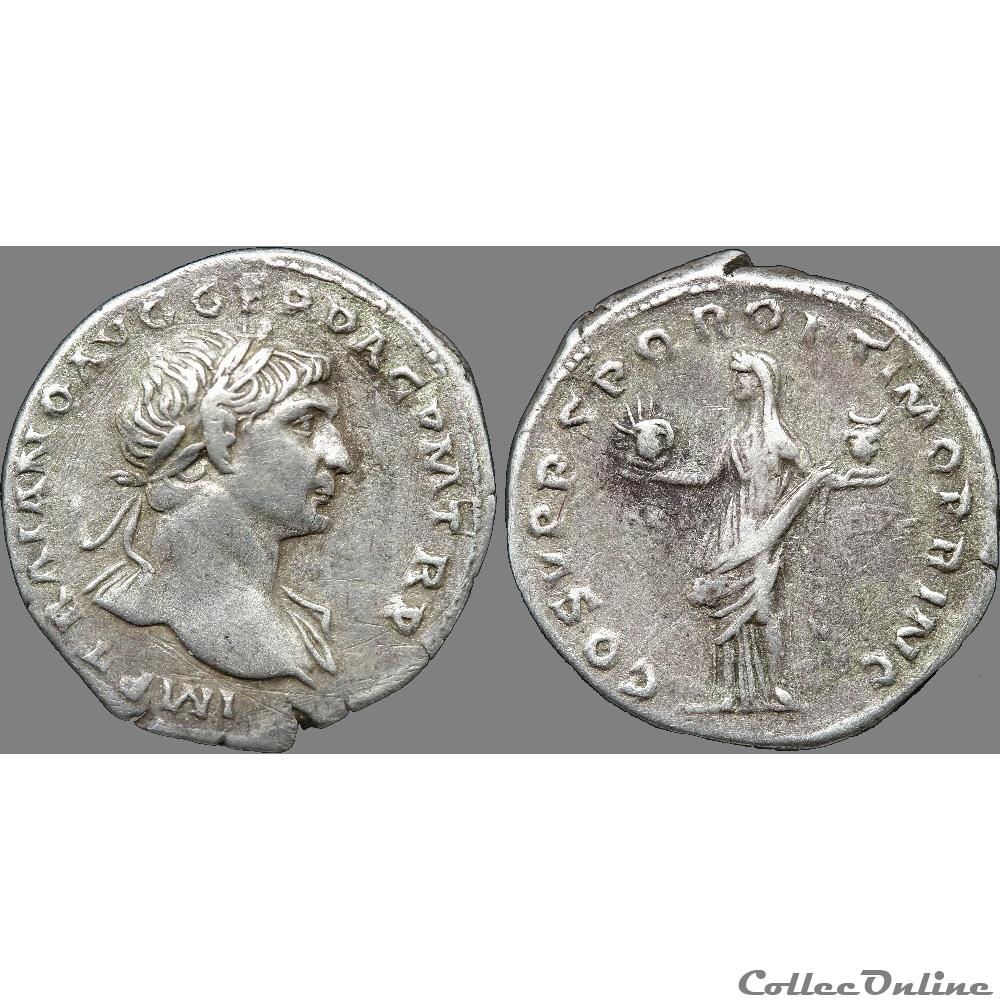 Trajan (98-117) - Denier - 3 monnaie antique romaine trajan 98 117 denier