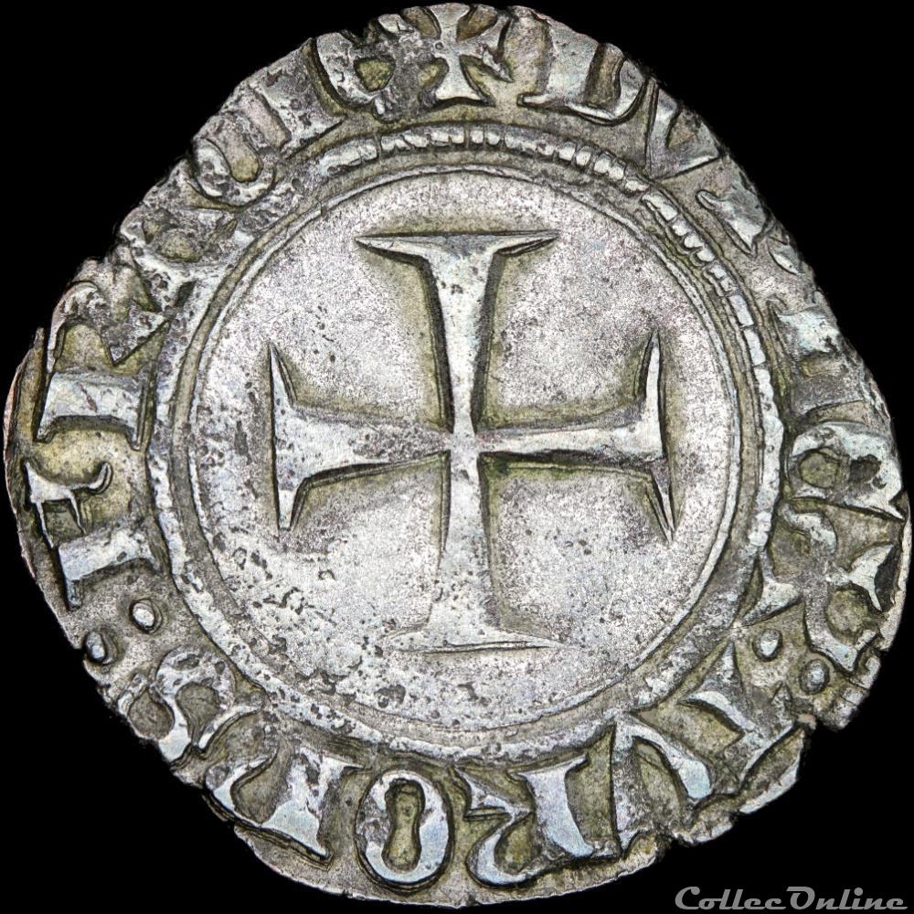 Charles VI (1380-1422) - Double tournois - Paris 2 monnaie france royale charles vi 1380 1422 double tournois paris