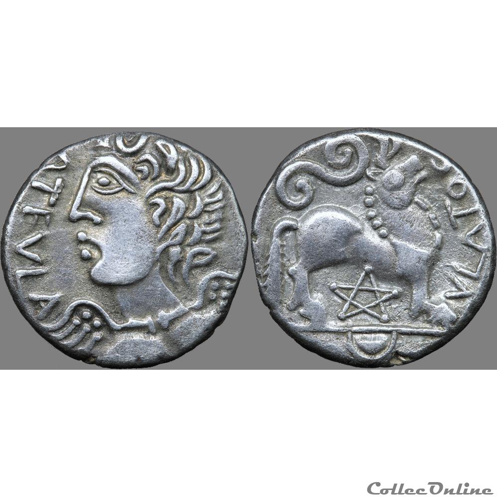 monnaie antique gauloise remes quinaire atevla vlatos
