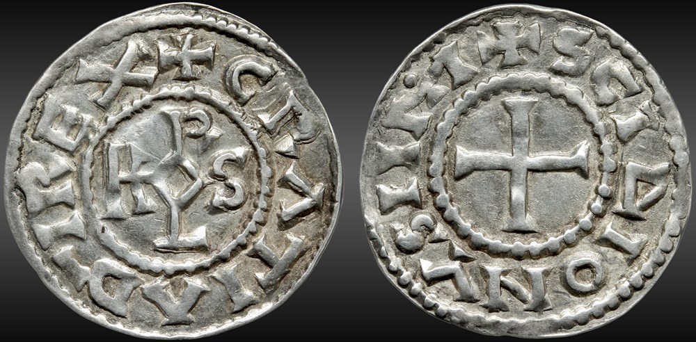 Charles II le Chauve (843-877) - Denier - Saint-Denis monnaie france carolingienne charles ii le chauve 843 877 denier saint denis