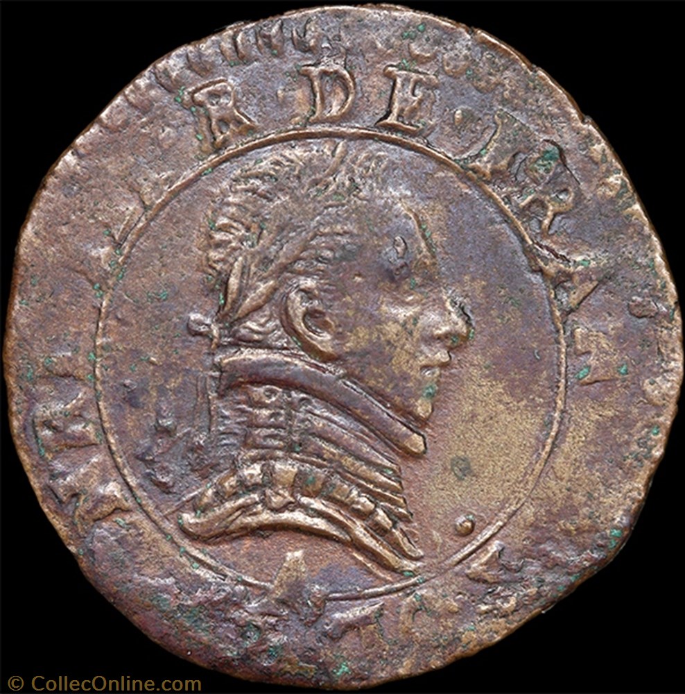 CGKL 88 - Henri III - Double tournois non daté A Paris 2 monnaie france royale cgkl 88 henri iii double tournois non date a paris
