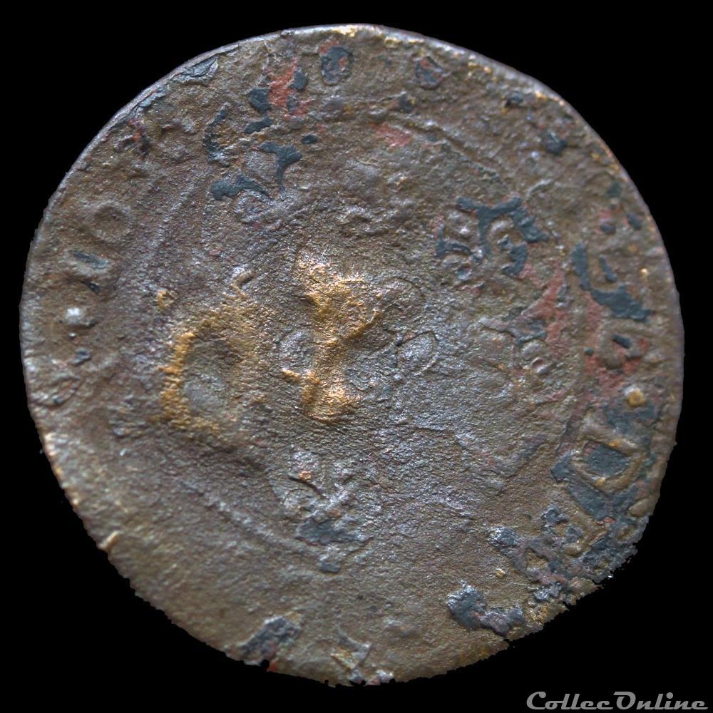 CGKL 578 - Sedan - Frédéric-Maurice de la Tour d'Auvergne (1623-1642) - Double tournois 1636 3 monnaie france feodale cgkl 578 sedan frederic maurice de la tour auvergne 1623 1642 double tournois 1636
