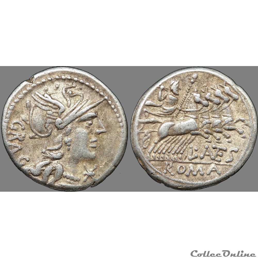 Gens Antestia - Denier - L. Antestius Gragulus (c.124 av. J.C) 3 monnaie antique romaine gens antestia denier l antestius gragulus c 124 av j c
