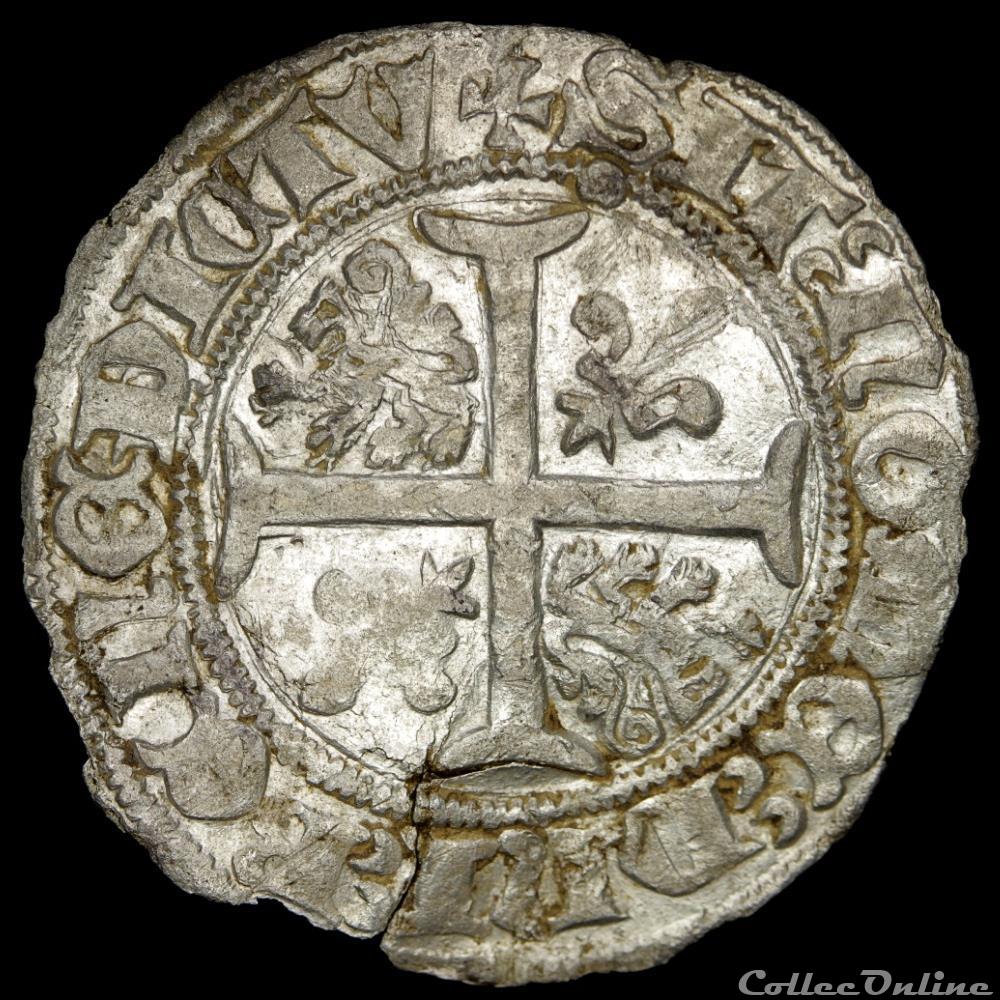 monnaie france feodale bourgogne jean sans peur grand blanc auxonne