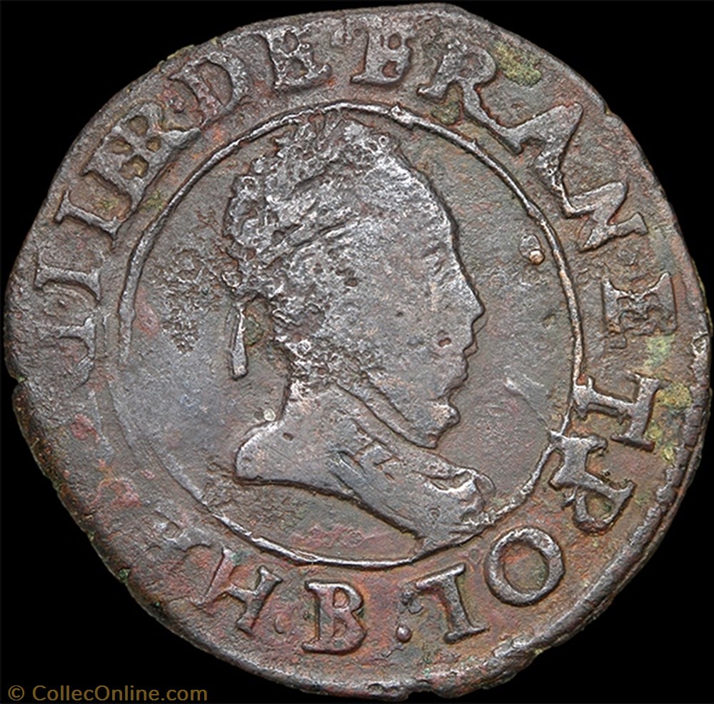monnaie france a royale cgkl 112 d henri iii double tournois 1588 b rouen