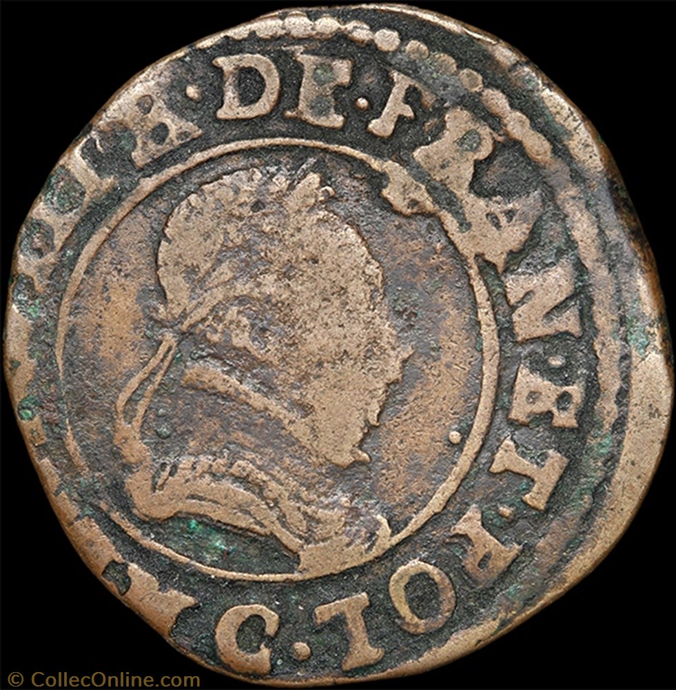 monnaie france royale cgkl 118 henri iii double tournois 1589 c saint lo