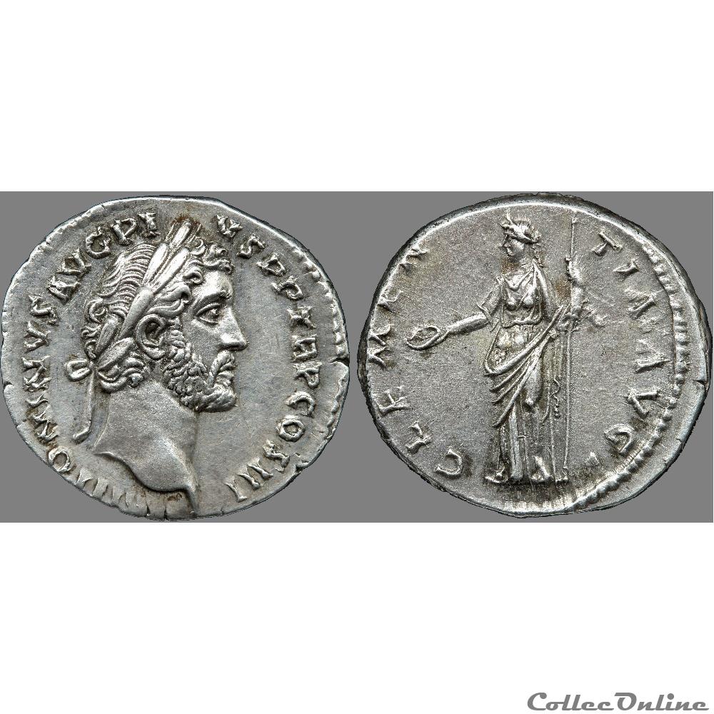 Antonin le Pieux (138-161) - Denier - CLEMENTIA AVG 3 monnaie antique romaine antonin le pieux 138 161 denier clementia avg