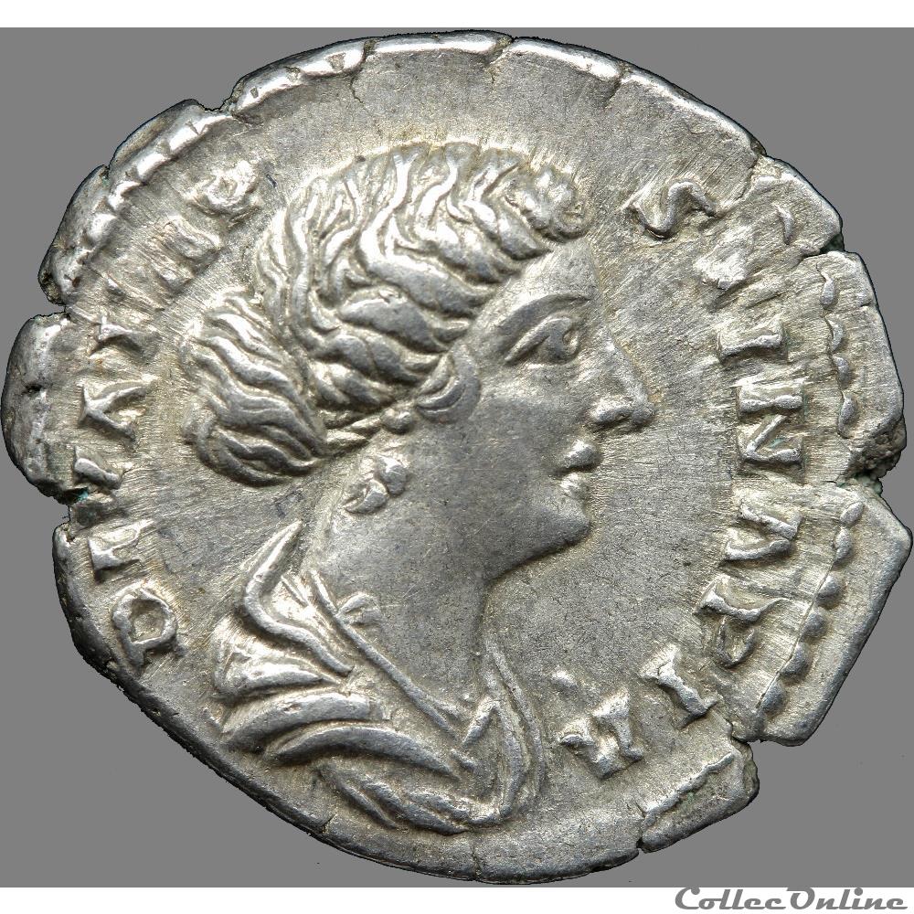 Faustine - Denier - Consecratio monnaie antique romaine faustine denier consecratio