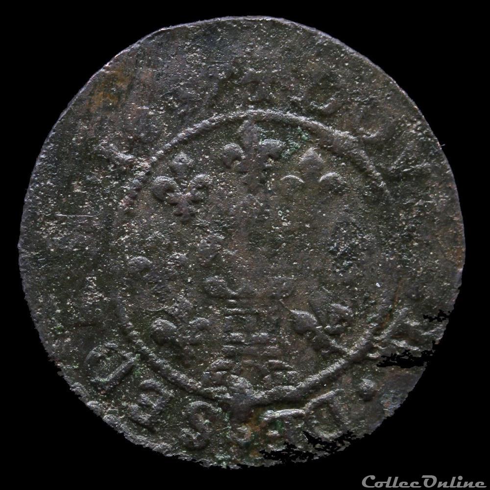 CGKL 578 - Sedan - Frédéric-Maurice de la Tour d'Auvergne (1623-1642) - Double tournois 1637 3 monnaie france feodale cgkl 578 sedan frederic maurice de la tour auvergne 1623 1642 double tournois 1637