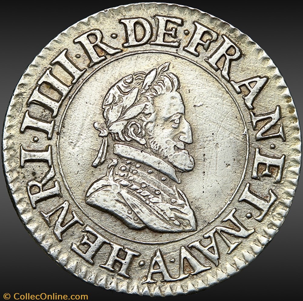 CGKL 222 - Henri IV - Essai en argent du double tournois 1605 A Paris 2 monnaie france royale cgkl 222 henri iv essai en argent du double tournois 1605 a paris
