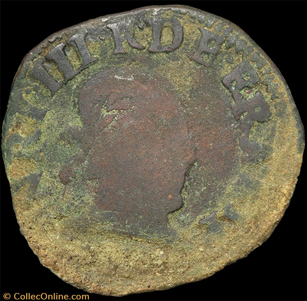 monnaie france royale cgkl 28 henri iii double tournois 1588 k bordeaux