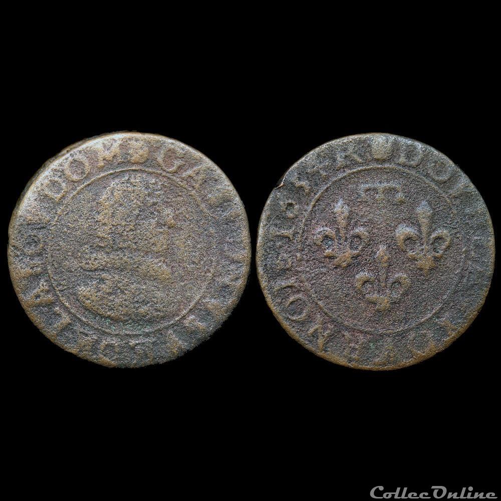 CGKL 736 - Dombes - Gaston d'Orléans (1627-1650) - Double tournois 1634R 2 monnaie france feodale cgkl 736 dombes gaston orleans 1627 1650 double tournois 1634r