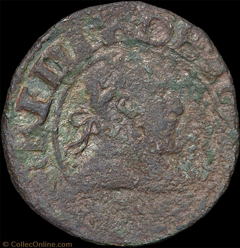 monnaie france royale cgkl 8 henri iii denier tournois 1589 x amiens