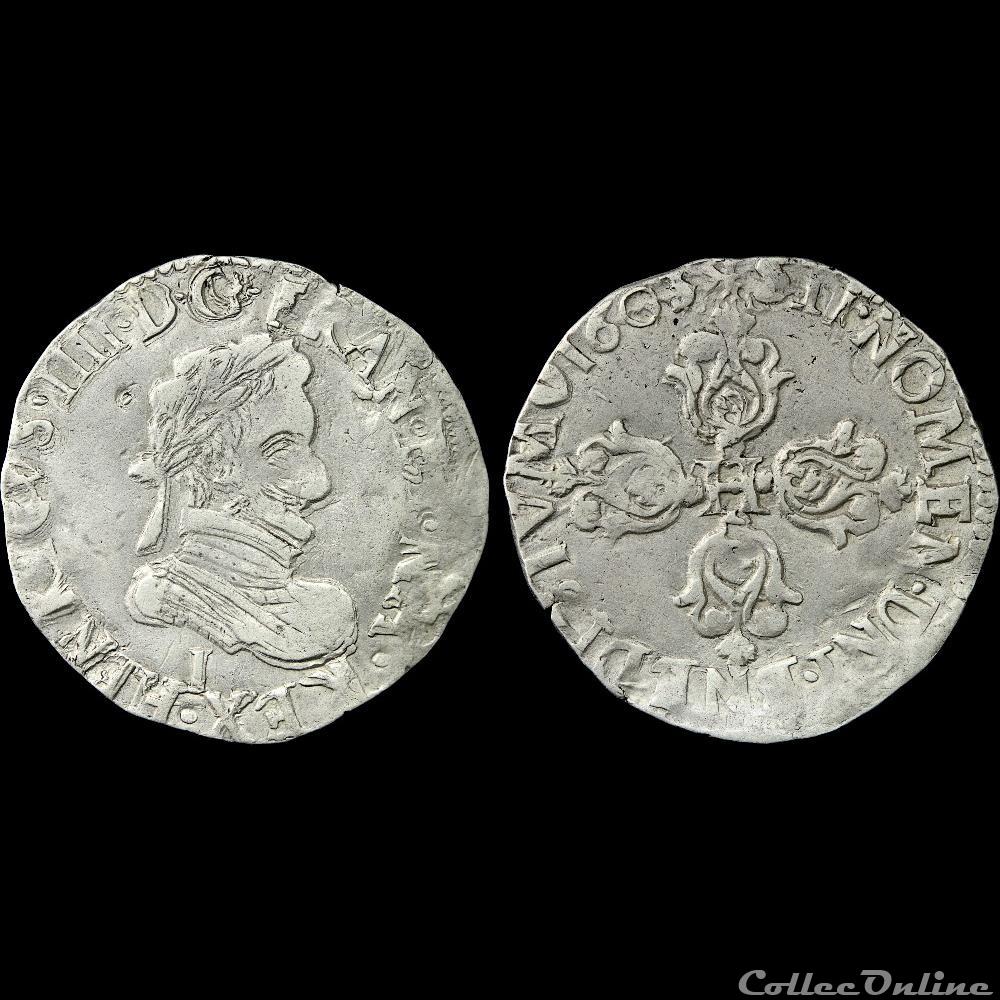 Henri IV (1589-1610) - Quart de franc - 1603 I Limoges 3 monnaies europe medievale france royales henri iv 1589 1610 quart de franc 1603 i limoges