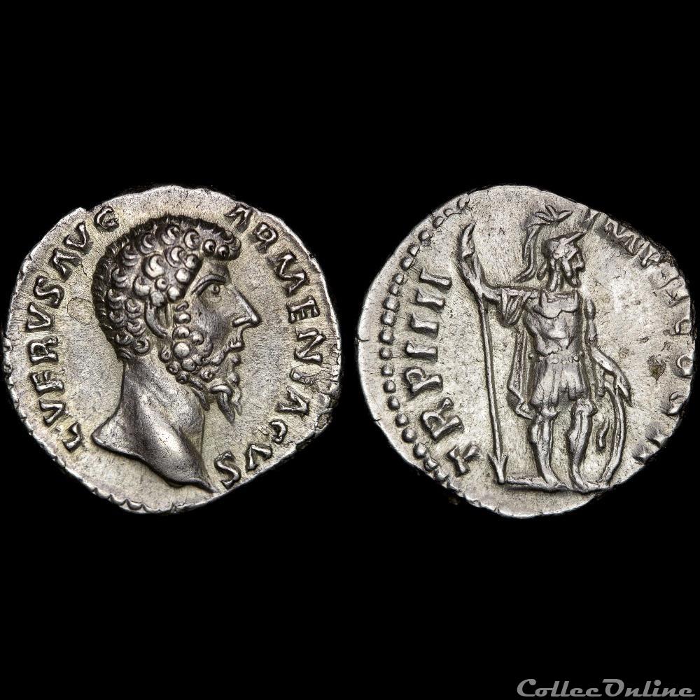 Lucius Verus (161-169) - Denier - TR P IIII IMP II COS II 3 monnaie antique av jc a ap romaine lucius verus 161 169 denier tr p iiii imp ii cos ii