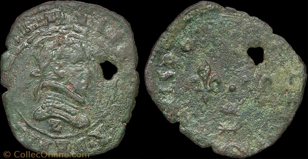 monnaie france royale cgkl 140 b henri iii double tournois 1586 z dauphine