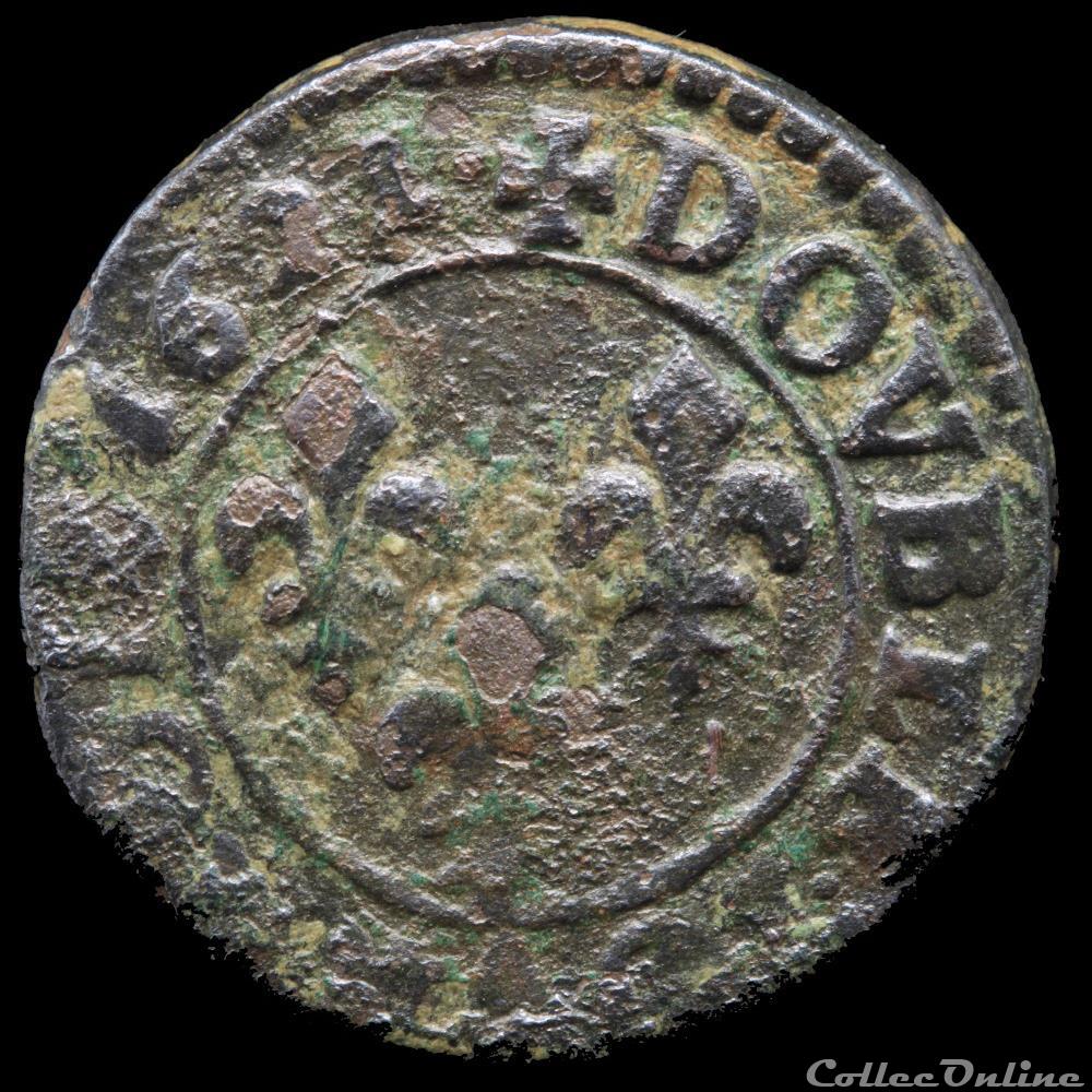 monnaie france royale cgkl 412 louis xiii double tournois 1621 g poitiers
