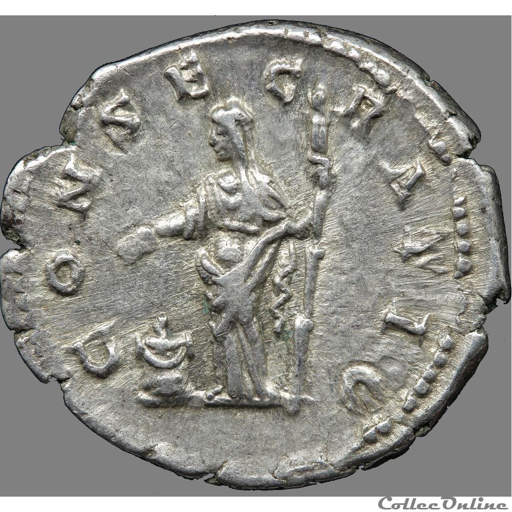 Faustine - Denier - Consecratio 2 monnaie antique romaine faustine denier consecratio