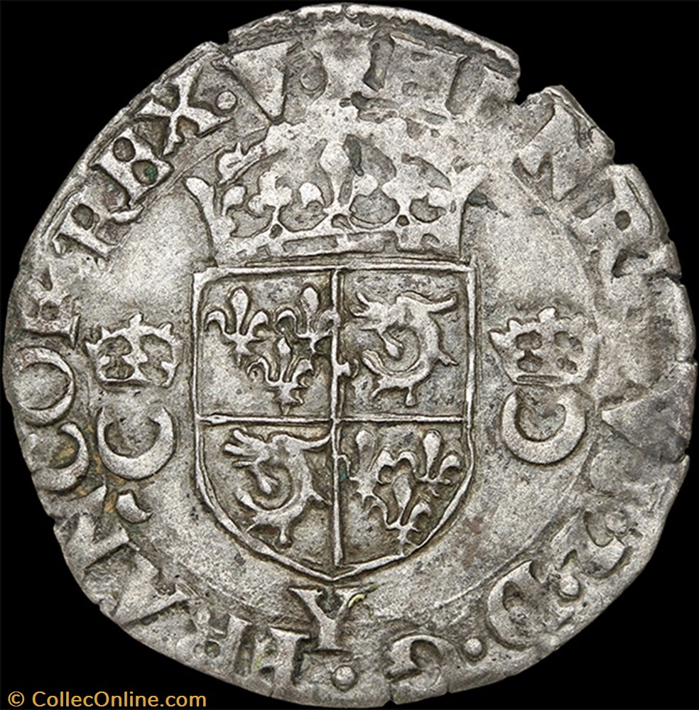 monnaie france royale henri ii 1547 1559 douzain du dauphine 155 y romans