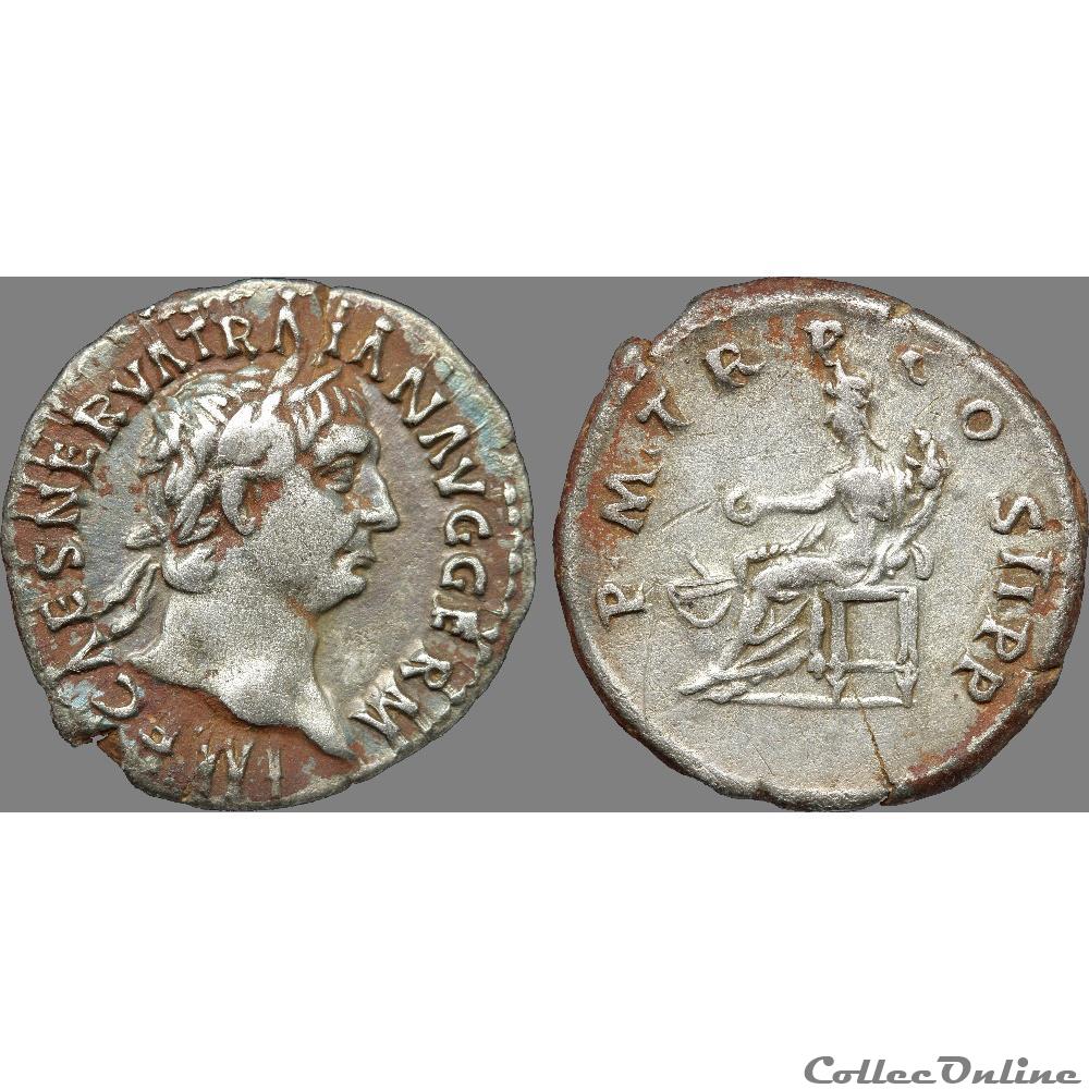 monnaie antique romaine trajan 98 117 denier