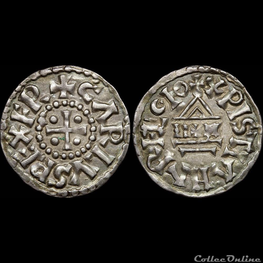 Charles II le Chauve (843-877) - Denier au temple - Orléans 3 monnaie france carolingienne charles ii le chauve 843 877 denier au temple orleans