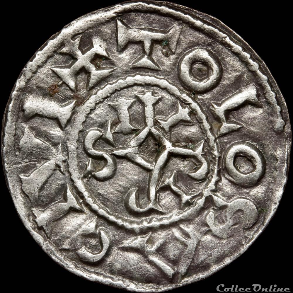 Pépin II d'Aquitaine (845-848) - Denier au monogramme - Toulouse 2 monnaie france carolingienne pepin ii aquitaine 845 848 denier au monogramme toulouse
