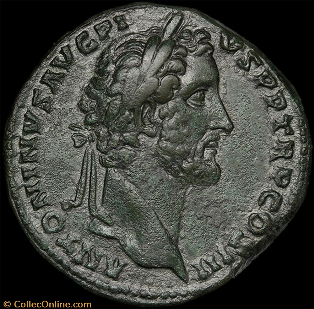 Antonin - ANNONA AVG / SC - Sesterce 2 monnaie antique jc ap romaine antonin annona avg sc sesterce